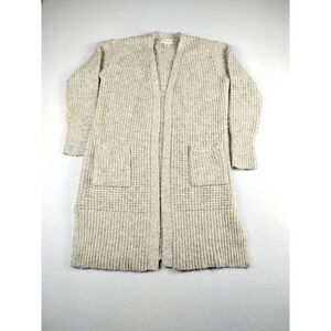 Jessica Simpson Cardigan Sweater Women's Medium Tan‎ Wool Minimalist Classiccore